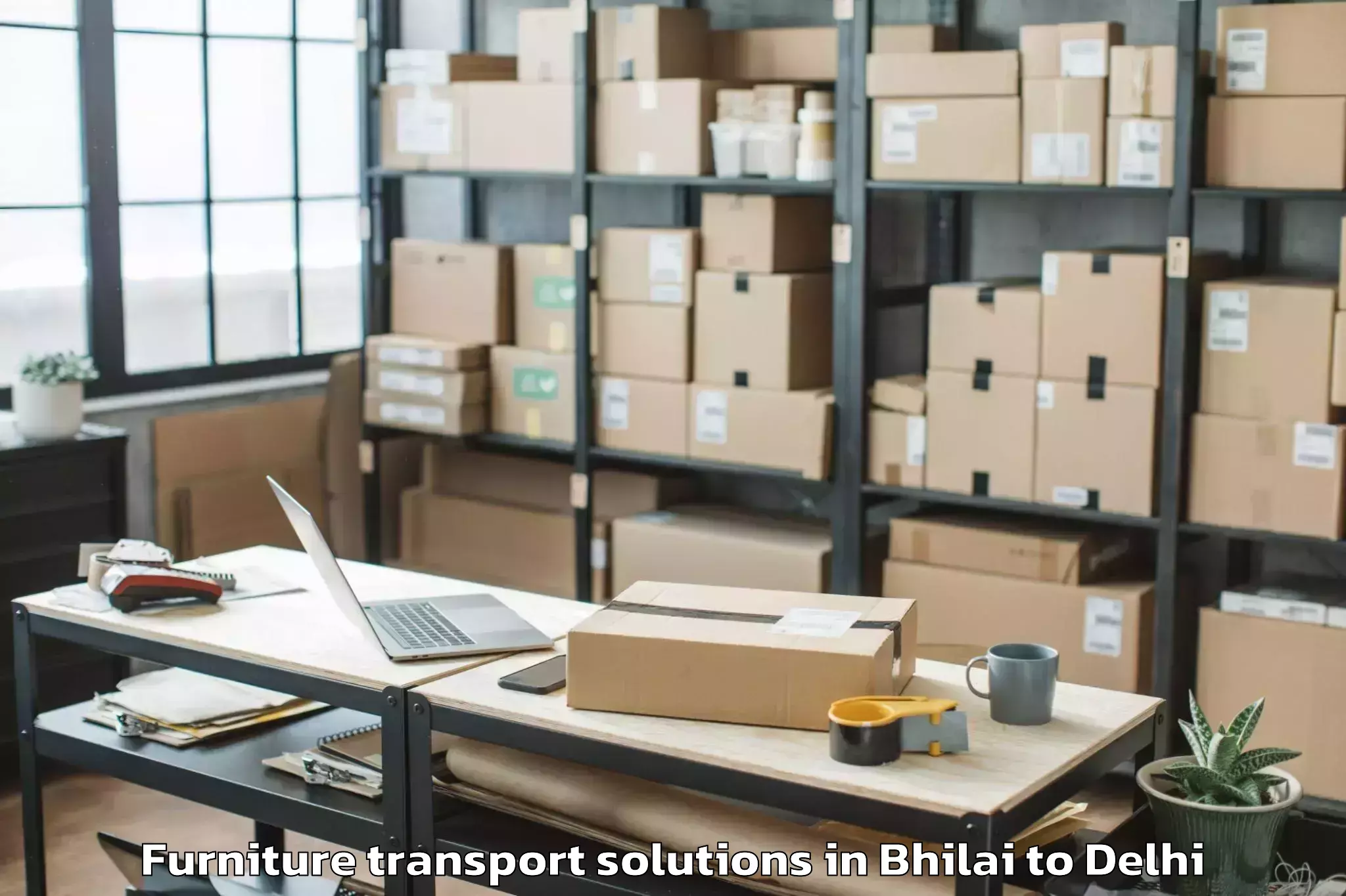 Efficient Bhilai to Dlf Promenade Mall Furniture Transport Solutions